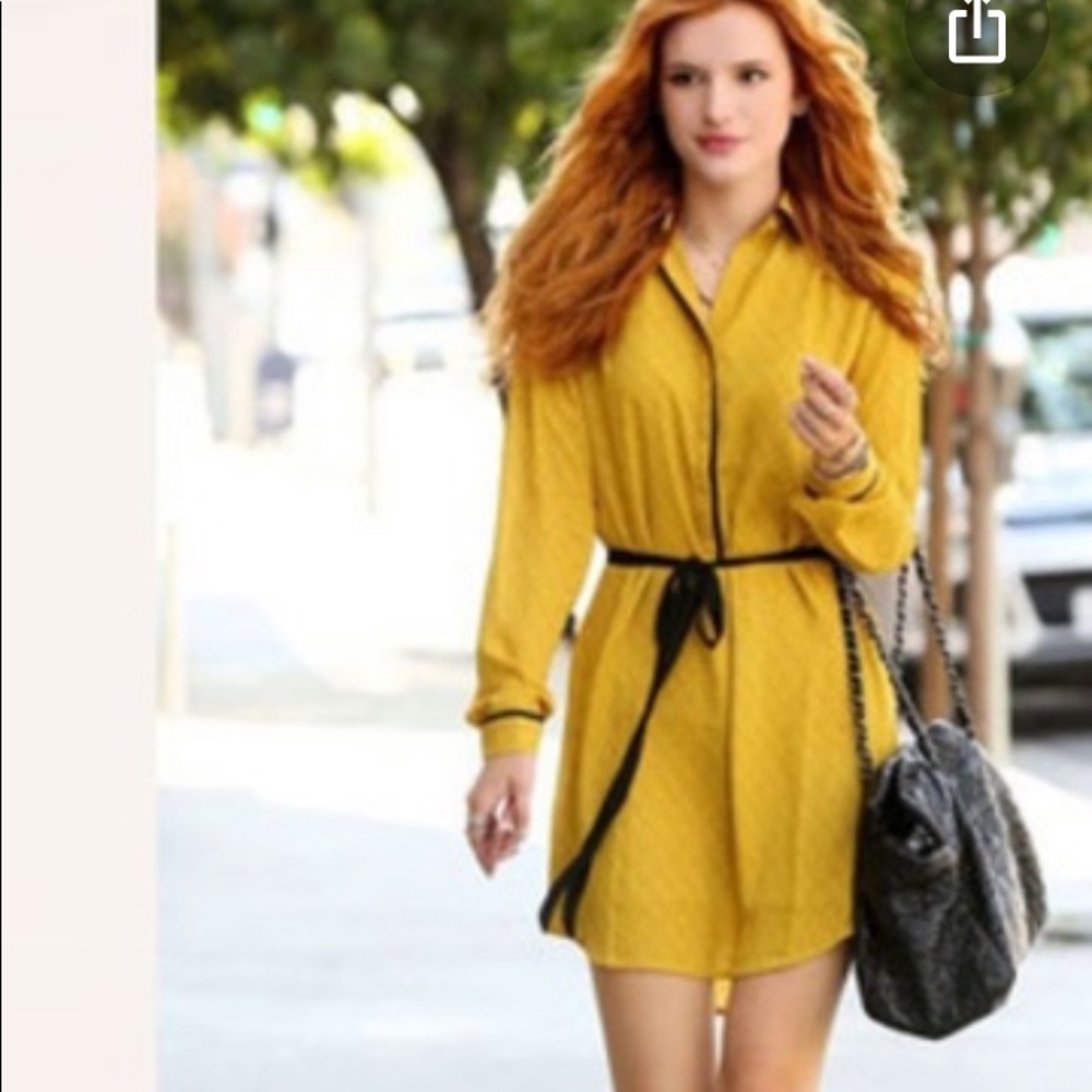 Loft mustard dress